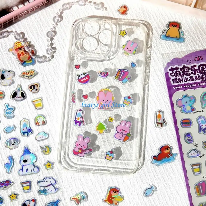 C7AB Sticker for Boys Girls, Reusing Tiny Sticker for Phone Case Notebook Handcraft