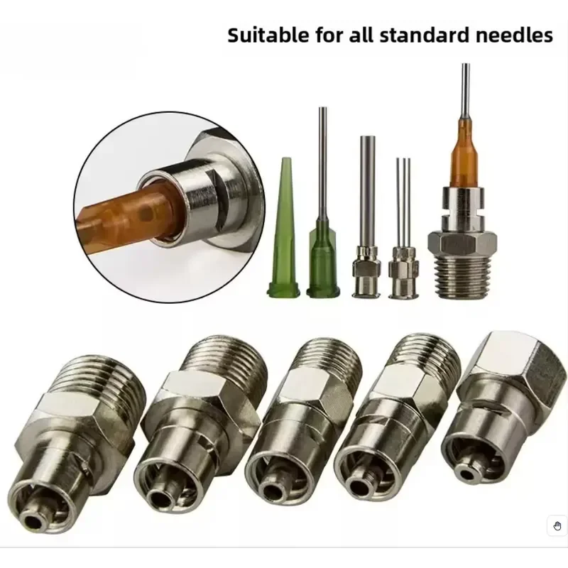 2pcs Luer Lock Syringe Adapter Dispensing Valve Connector Mixing Tube Needle Tip for Glue Epoxy Resin Craft DIY Precision