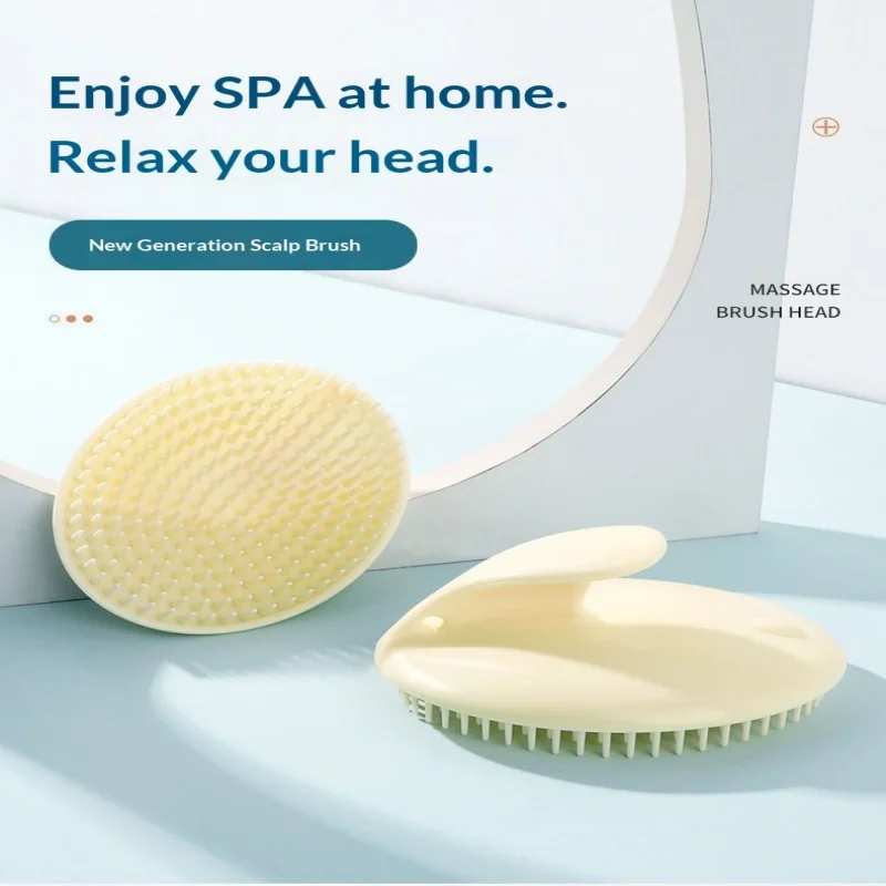 Soft Silicone Scalp Massager Shampoo Brush Wet Dry Use Hair Washing Scrubber Head Massage Exfoliating Bath Hair Care Comb view 2