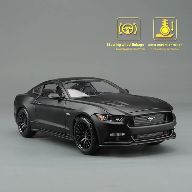 Maisto 1:18 Ford Mustang Red Black Die Cast Alloy Car Model Collector'S Edition High Quality Fine Car Model Ornament Collection