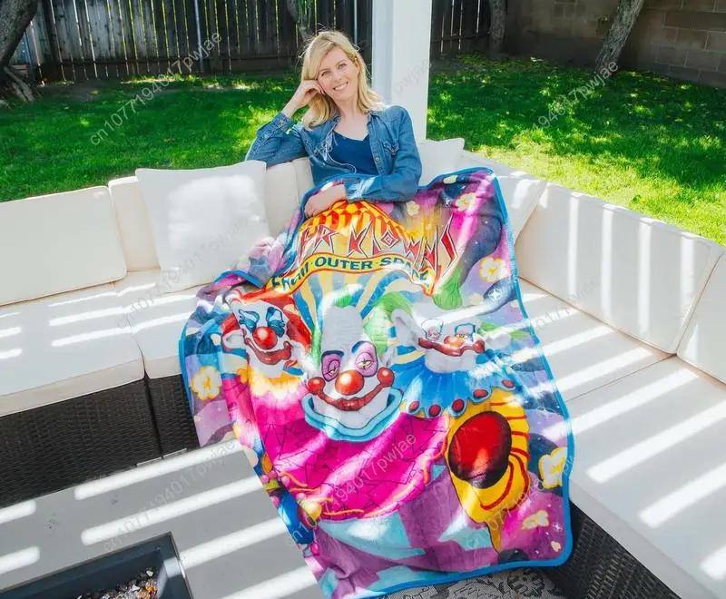 Killer Klowns outer space killer clown character blanket soft plush suitable for sofa covers bedspreads Custom Blankets