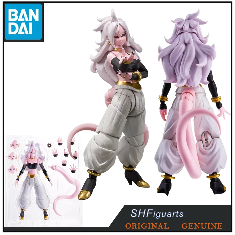 Bandai-figuras de acción de Dragon Ball SHF originales para niños y niñas, juguetes de Anime, adornos de modelos coleccionables, regalo, ANDROID NO.21