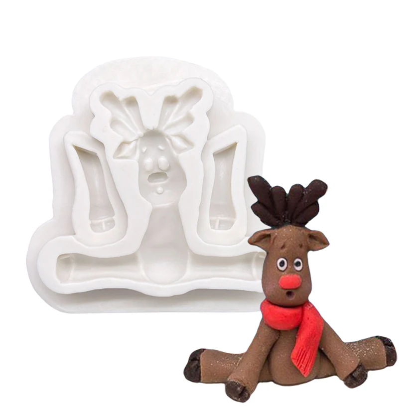 Affe Löwe Hase Elefant Giraffe Silikon-Zuckergussform Harzwerkzeuge Cupcake-Backform Fondant-Kuchendekorationswerkzeuge – Detail 12