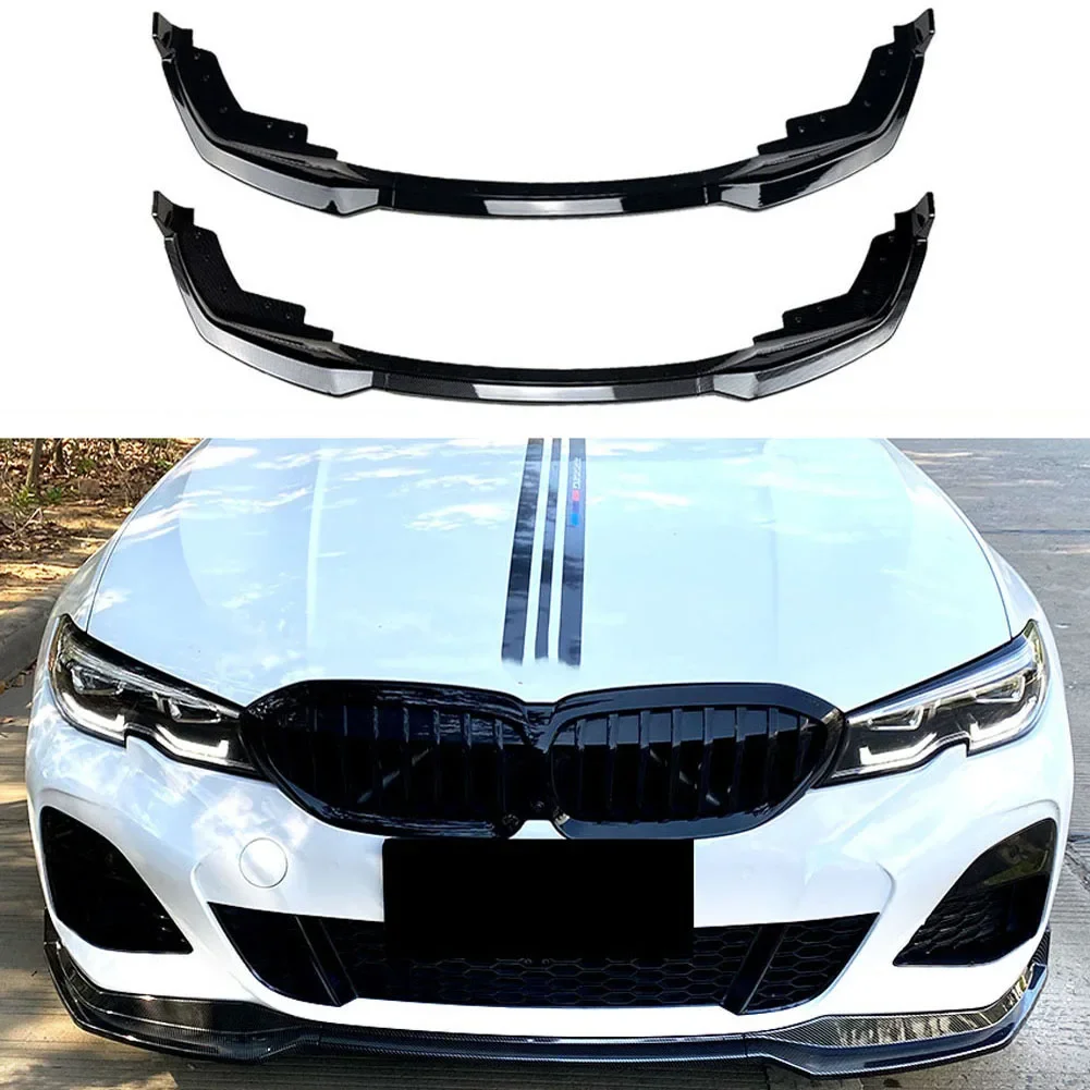 3 Stage Front Lip Splitter Spoiler Side Lower Splitters Body Kit For BMW 3 Series G20 M Pack 2019-2022 320i 330i MP