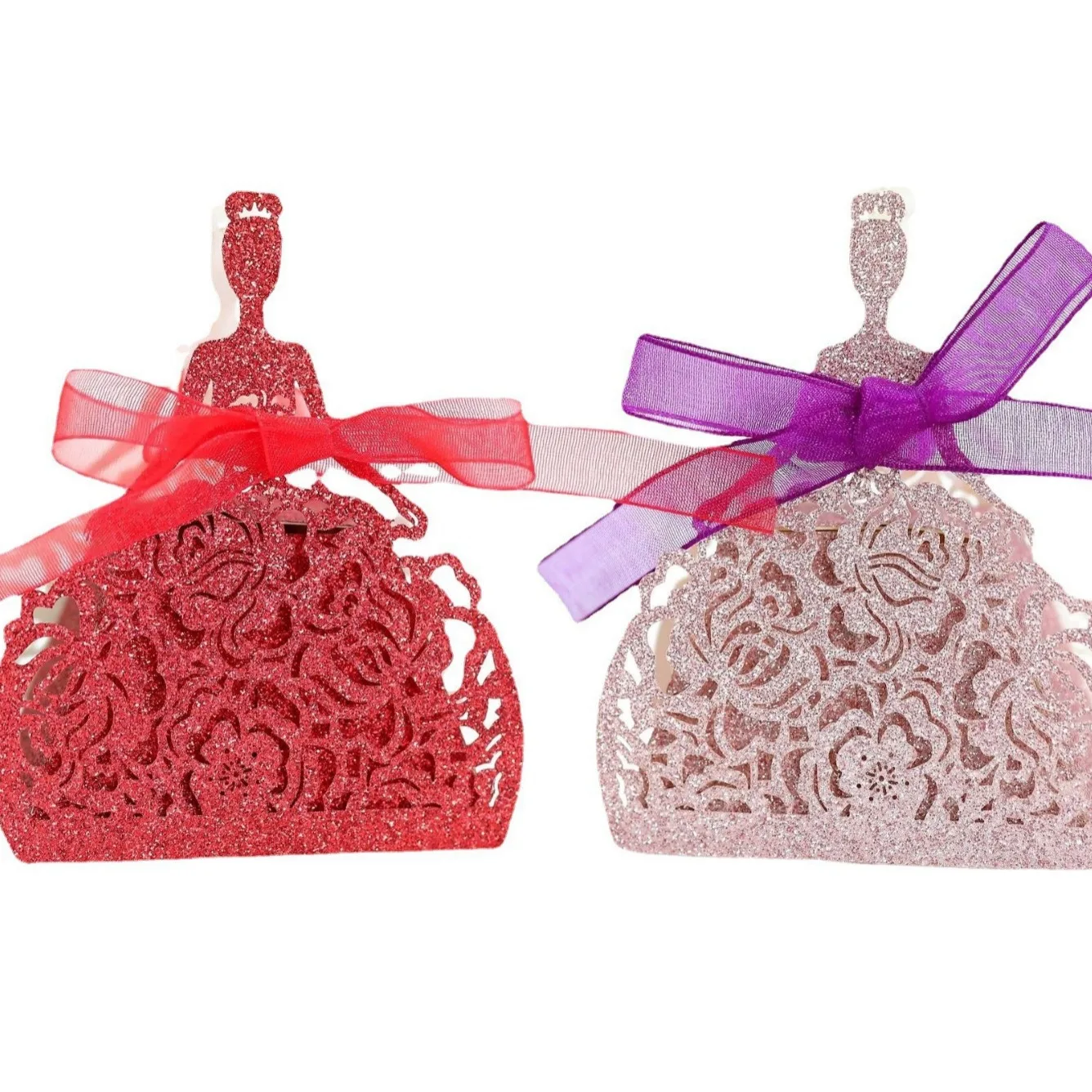 Boîte à bonbons en poudre d'oignon dorée évidée au laser, style européen, belle rose, sac à main pour fille, boîte-cadeau, emballage de boîte-cadeau, 50 pièces