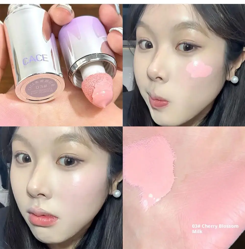Low Saturation Matte Liquid Water Light Sensation Blusher Big Sponge Brush Head Easy To Apply Natural Blush Rouge Korean Makeup