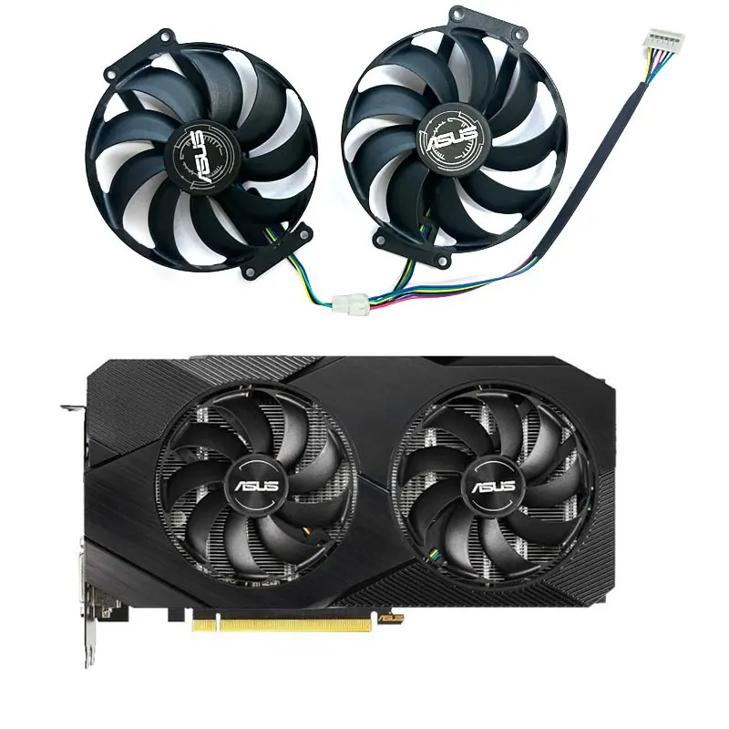 89 мм новый для ASUS GeForce RTX2060 2060S 2070 GTX1660 1660S1660ti DUAL EVO OC V2 сменный вентилятор для видеокарты FDC10H12S9-C