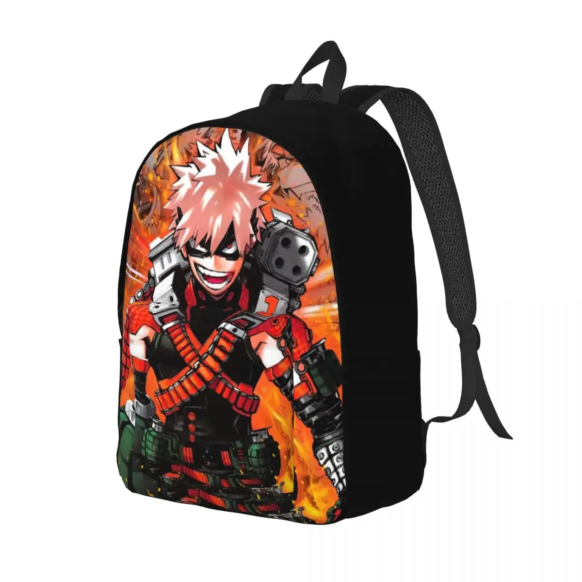 My Hero Academia for Teens Student School Bookbag Bakugou Metal Poster Daypack Elementary High College Gift