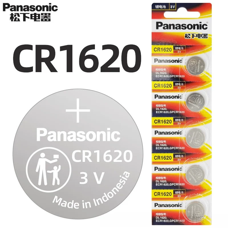 

Panasonic 2PCS-50PCS 3V Lithium Battery CR1620 ECR1620 DL1620 Button Batteries Cell Coin For Watch Electronic Toy Calculators