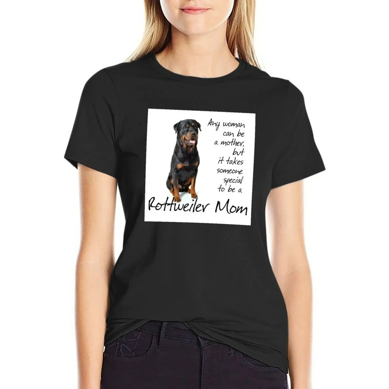 

Rottie Mom T-Shirt oversized customizeds Female clothing T-shirts for Women