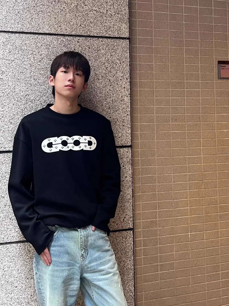 

Goodbrand Long Sve T-irt Pearl ell Sparkling id Pattern ex Comfortable Fit Faionable Hip Hop Sle All Seasons