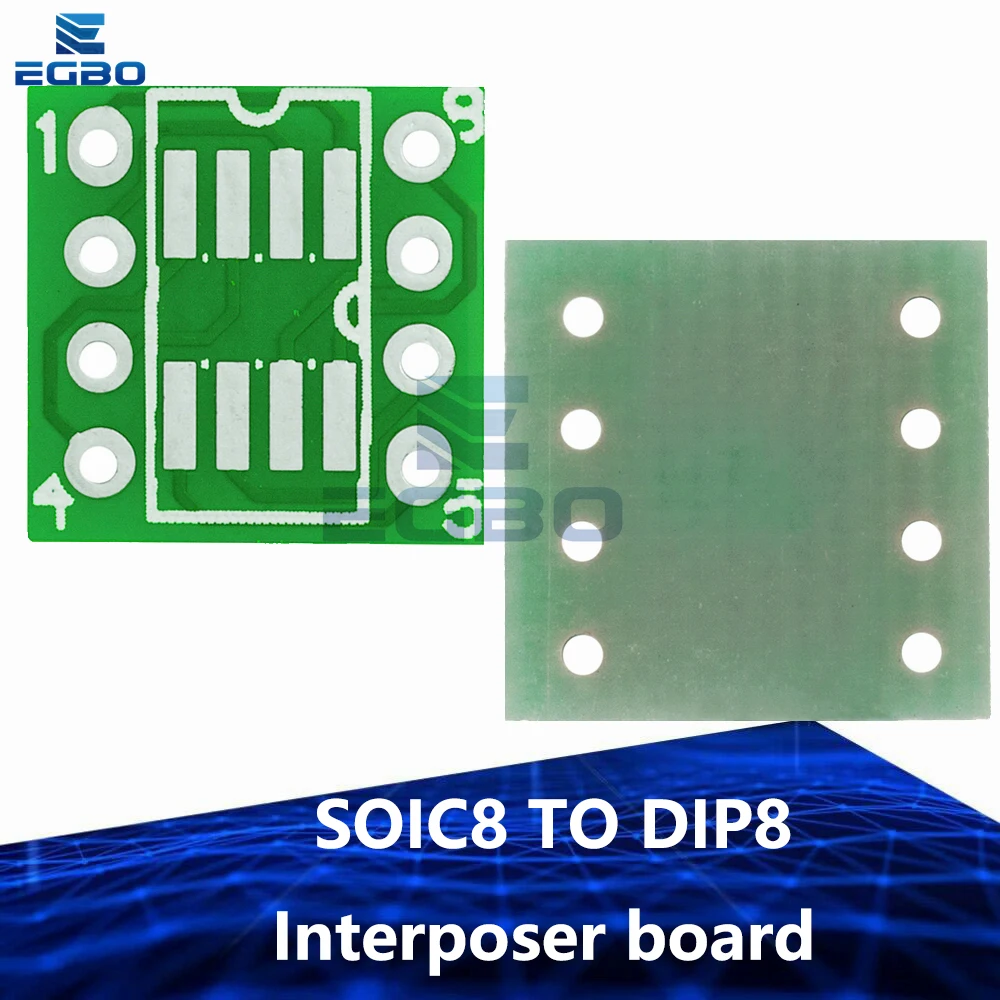 10PCS SOP8 SO8 SOIC8 TO DIP8 Interposer board pcb Board Adapter Plate New