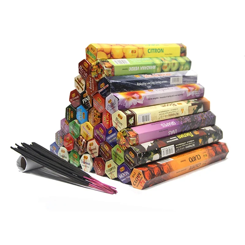 1 Box Tulip 48 Flavors Tibetan Incense Sticks Indian Incensea White Sage Flavor Sandalwood Incense Meditation Home Fragrance