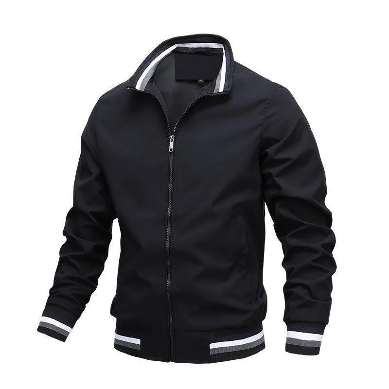

Fashion Autumn Winter Motorcycle Zipper Jacke Windproof Rainproof Outdoor Sports Jacket for Men Waterproof Bomber