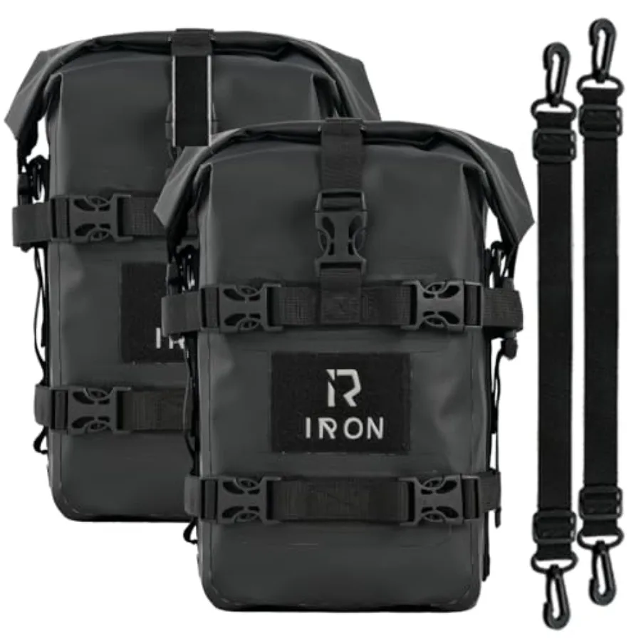 

Motorcycle Crash Bar Bag Waterproof 5L2pcs Bumper Duffel Side Bags with Shoulder Strap Tail Bag Luggage Dry Tool Carry PVC Trav