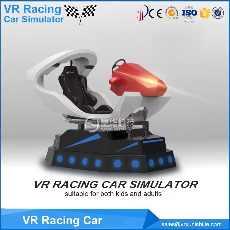 الملاهي 9D VR سينما القيادة سيارة ممر لعبة المعدات 3dof الحركة الكهربائية VR سباق السيارات محاكي #6
