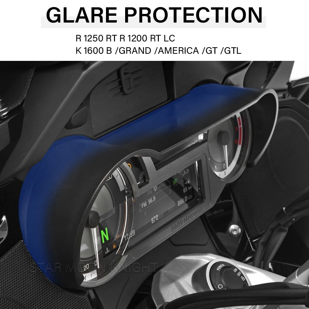 

Motorcycle Cockpit Glare Guard FOR Bmw K1600B 1600 b Grand America K1600GT K1600 GTL R1200RT 1250 R1250RT Meter Frame Cover