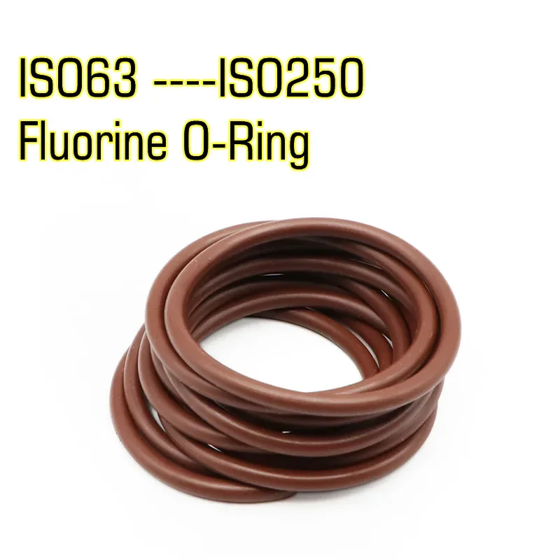5pcs KF/ISO 63 80 100 160 200 250 Vacuum Tri Clamp Flange Fitting Fluorine O-Ring FKM O Type Sealing Ring sanitary pipes