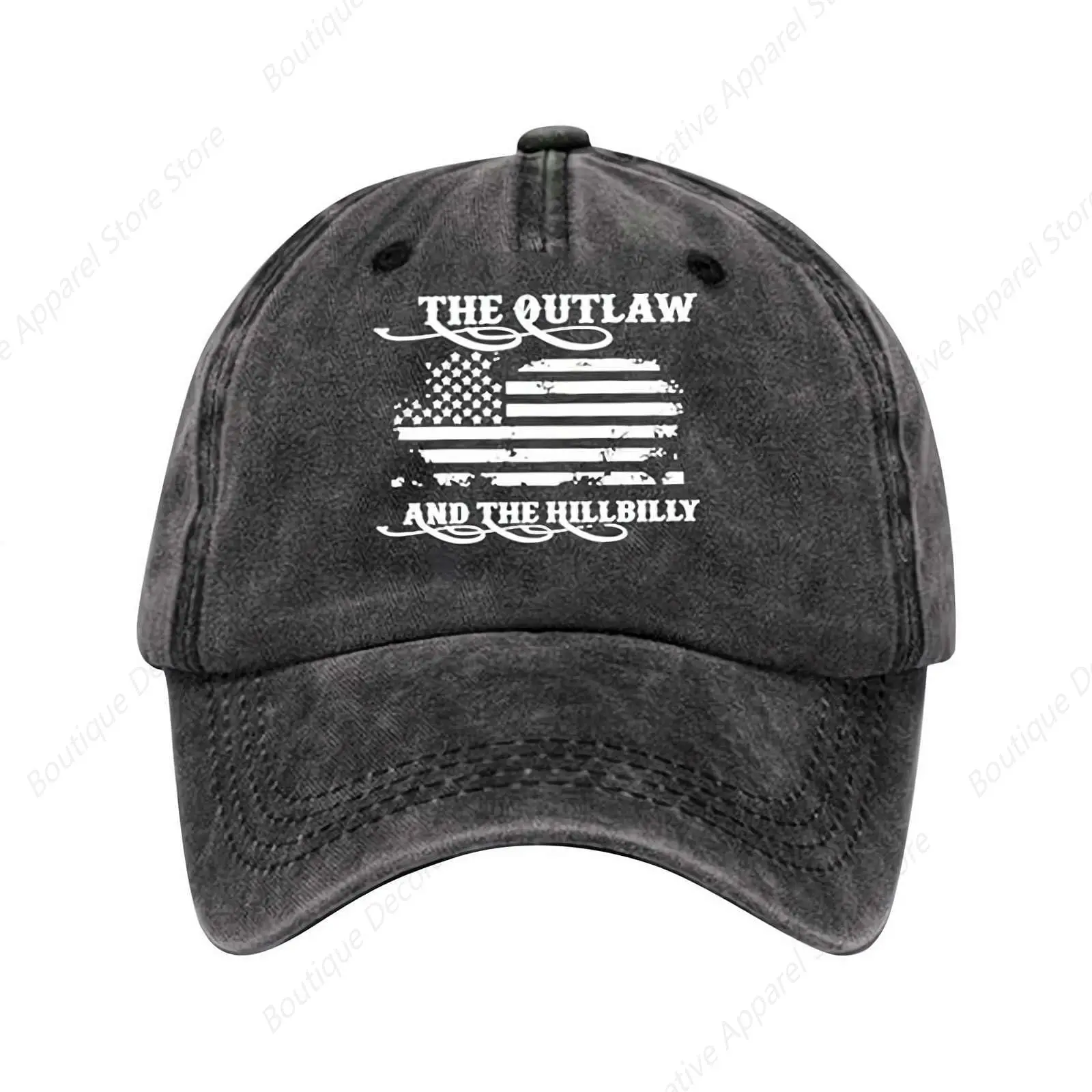 The Outlaw and The Hillbilly Hat 2024 Vote for President Baseball Cap Unisex Patriotic Election Hat for Men Women (Black)