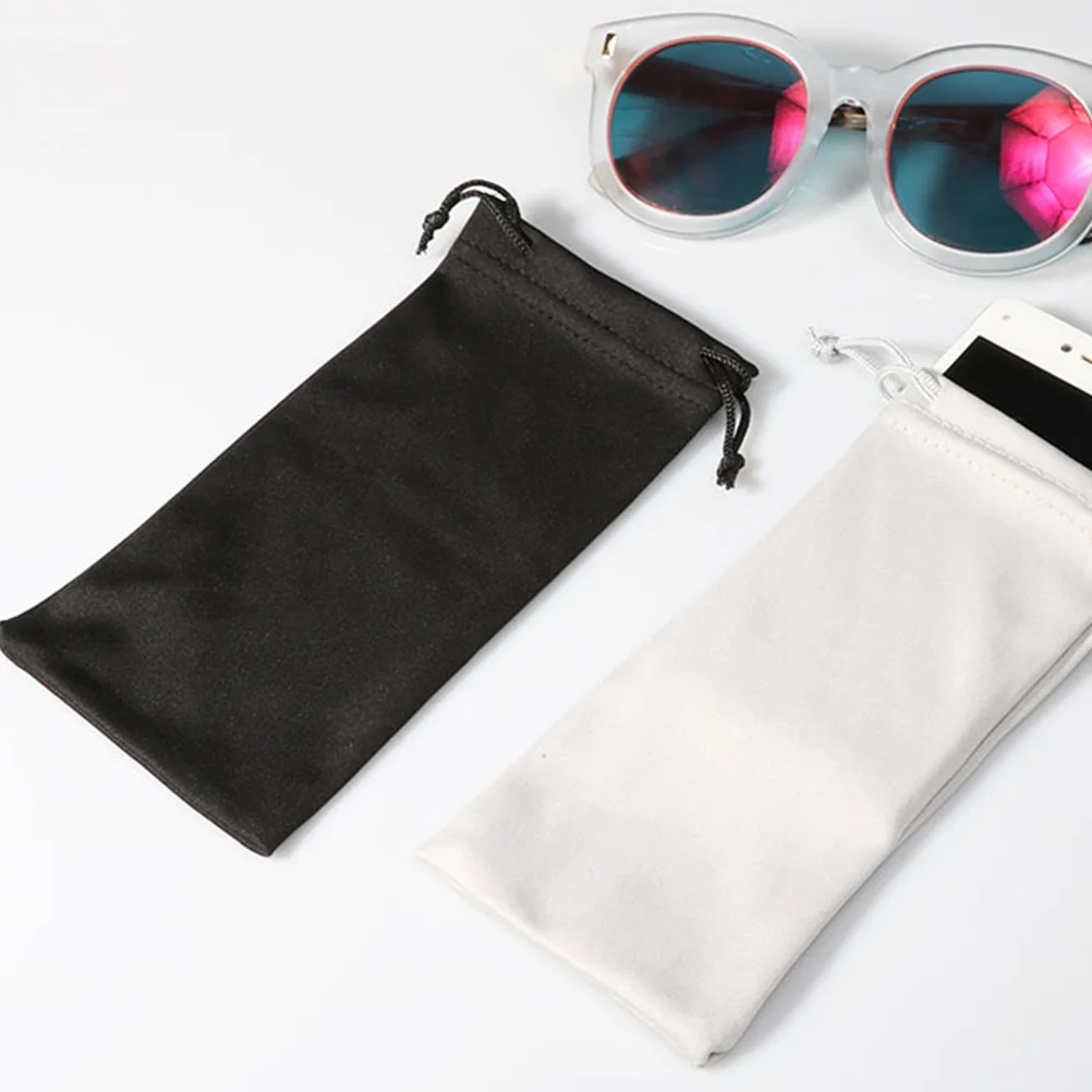 

30pcs Glasses Storage Bag Goggle Case Sunglass Pouch Outdoor Travel Lightweight Portable Flannel Material Drawstring Design
