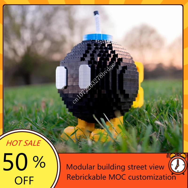 

1394PCS MOC Life-Sized Sculpture Series Angry Bombs Mega Figure Custom Puzzles Education Birthday DIY Creative AssemblyToy Gifts