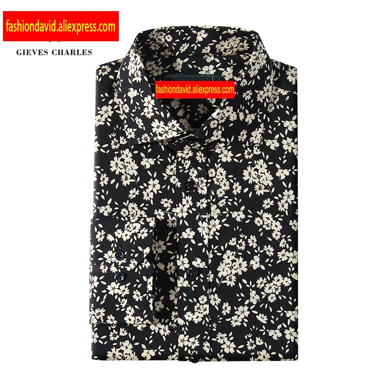 

Custom Tailor Made Men's Bespoke Shirts Business Formal Wedding Casual Ware Blouse Floral Cotton Dress Designer Cosmos Flower