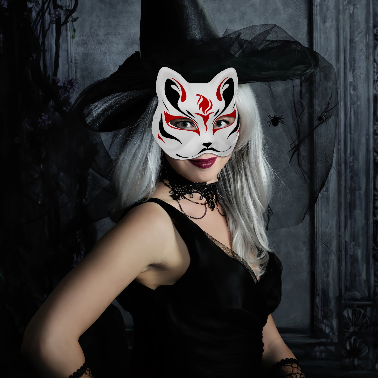 

Mask Halloween Paper Cat Face Masks Clothing Make Your Own Bridegroom Empty