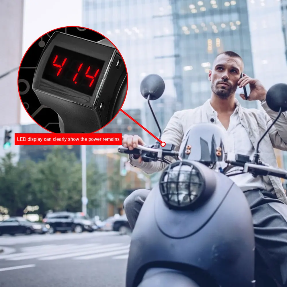 Electric Bike Scooter Throttle Grip Handlebar with Power Switch Key 24/36/72V E-bike LED display controller Handle Accessories