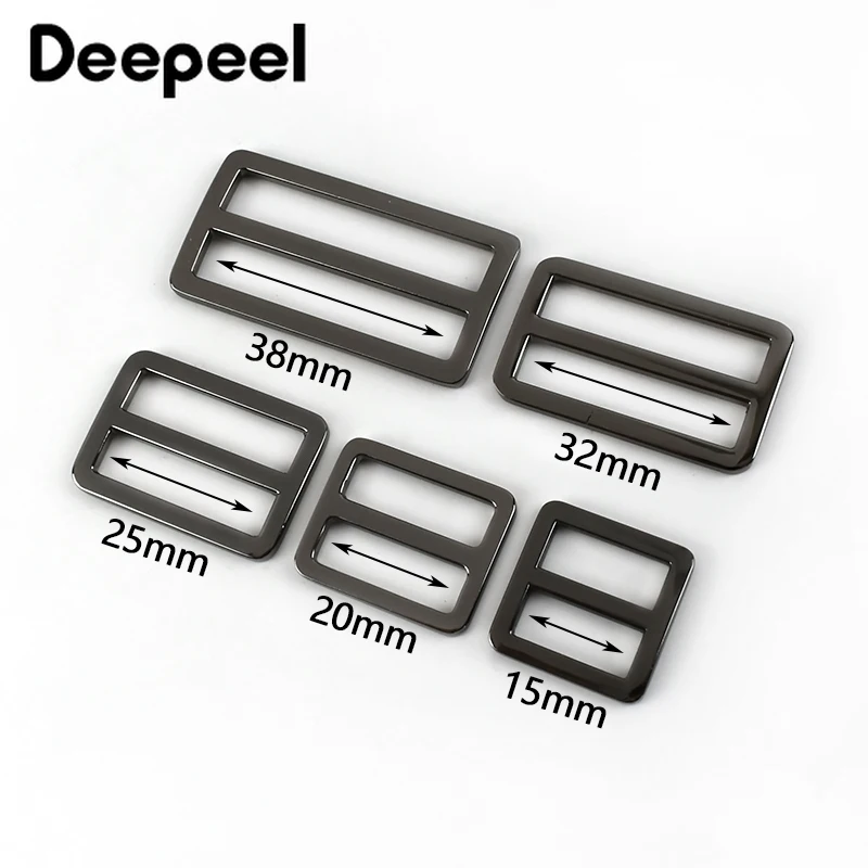 5pcs 20-50mm Metal Buckles for Bag Backpack Webbing Straps Connector Slider Tri Glide Adjust Buckle DIY Sewing Bags  Accessories