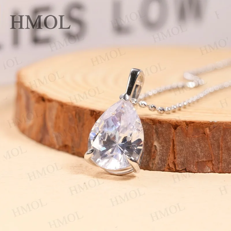 

8-16ct Custom Necklace 925 Silver Jewelry Water Drop Moissanite White High-Quality Premium Jewelry Christmas Gift Hypoallergenic