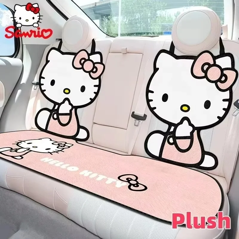 Hot Sale Fall Winter Hello Kitty Car Seat Chair Plush Back Cushion Back Row Warm Cushion Car Seat Cover Car Seat Protector Pad