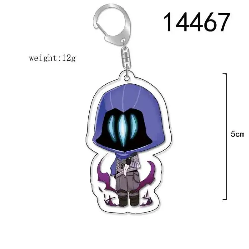 Funny Anime Valorant Keychain Man Acrylic Jett Raze Reyna Yoru Key Chain for Accessories Pendant Key Ring Keychains Jewelry Gift