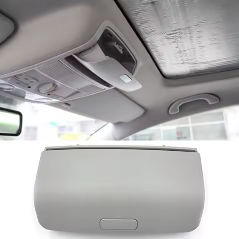 Gray / Black / Beige Glasses Case Car Roof Sunglasses Storage Box Sun Glasses Case Spectacles Holder Accessories