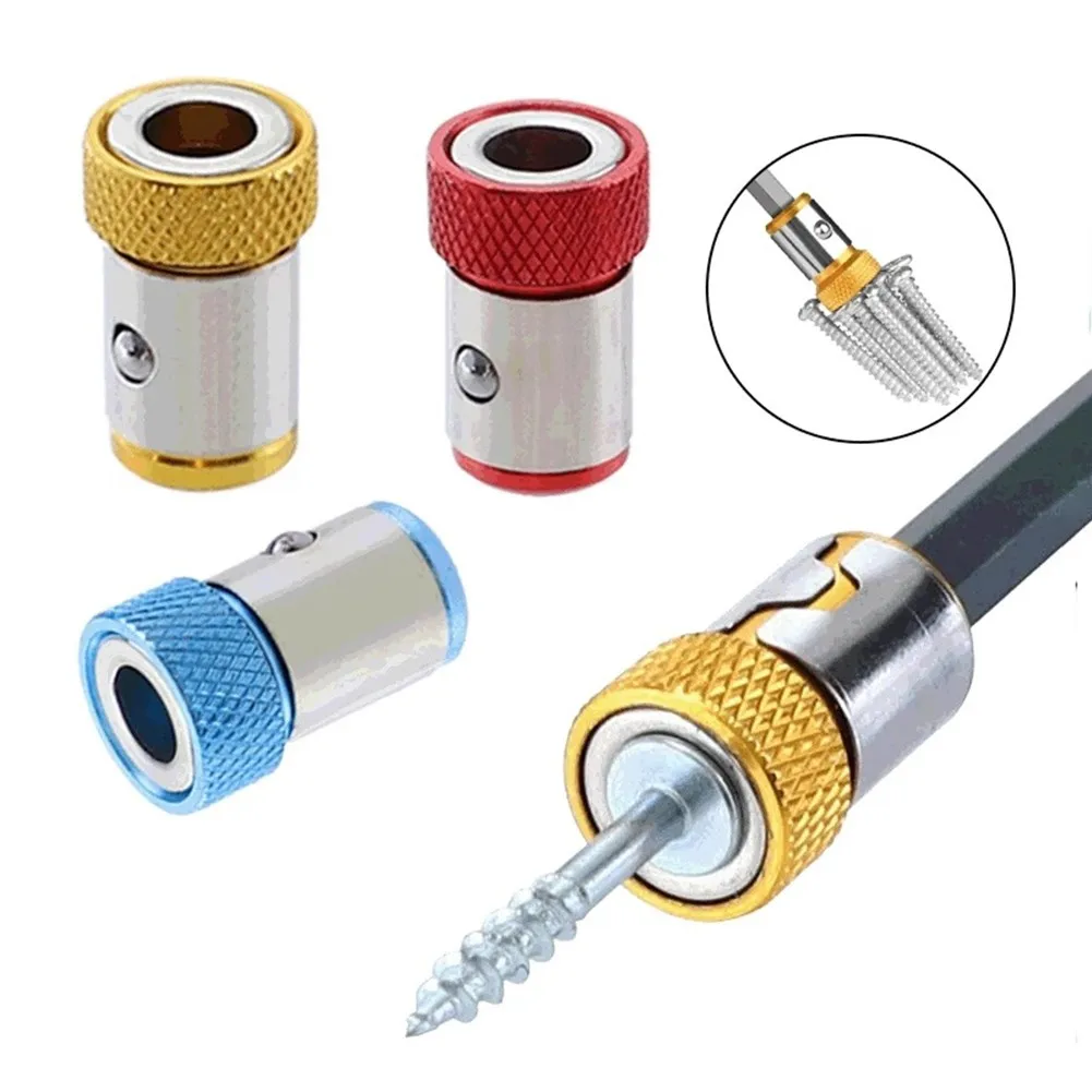 3pcs Drill Head Screwdriver Bits Strong Magnetizer Metal Universal Magnetic Ring Screw Coil Locator For Hex Magnet Driver