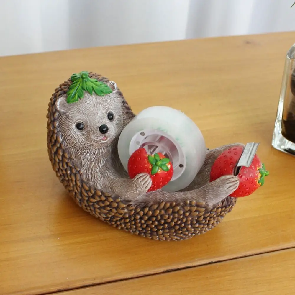 Set Portable Cute Hedgehog Tape Holder Cartoon Easy to Use Hedgehog Tape Dispenser Animal Shape Hedgehog Desktop Ornaments Desk