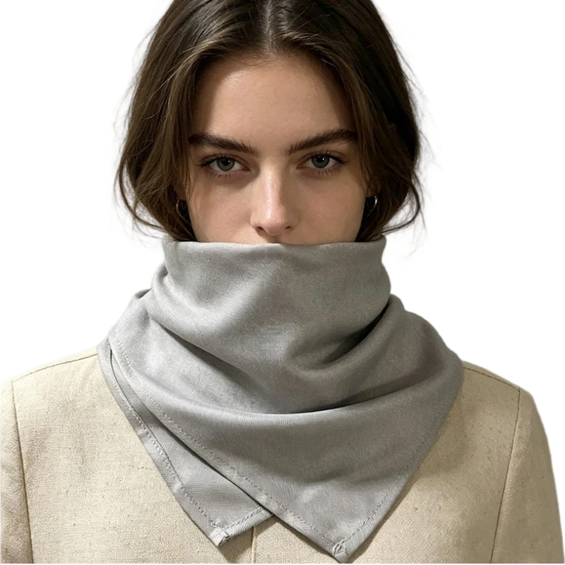 

Electromagnetic radiation protective 50% silver fiber fabric scarf 5g communication, monitoring room EMR shielding scarfs