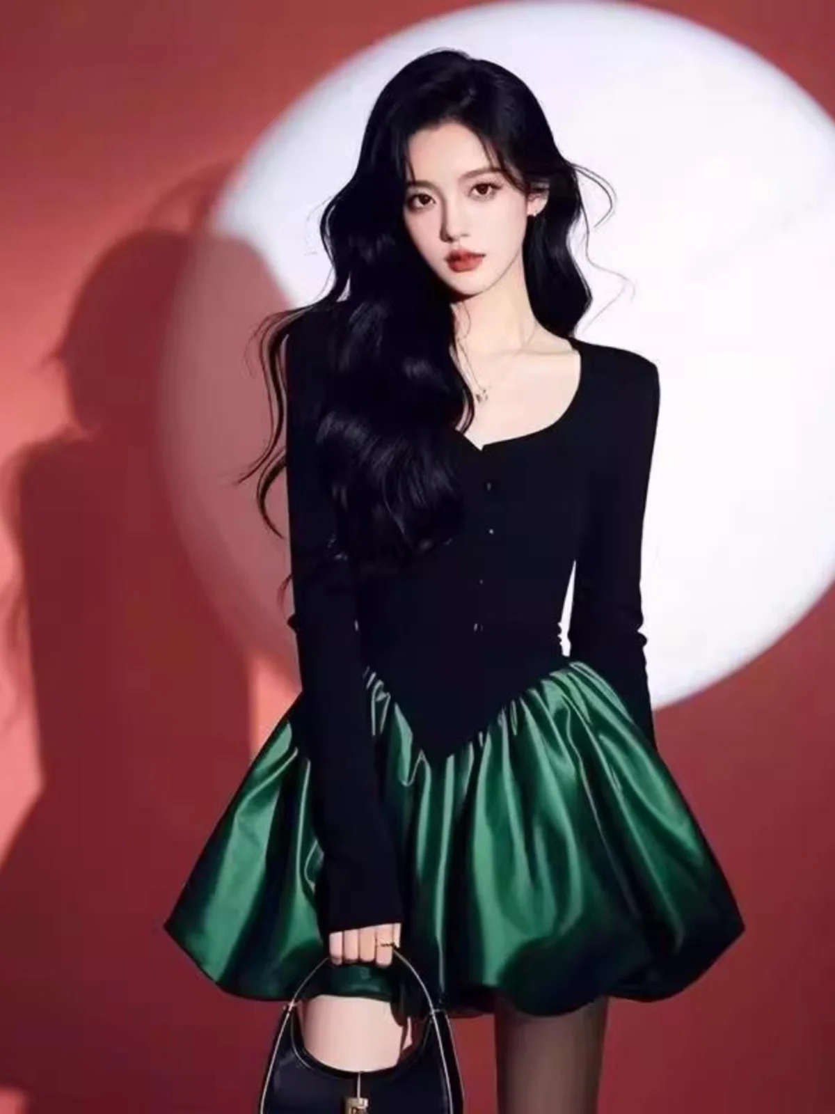 

Вязаный топ Ele Bla для женщин, весна 2026, приталенный, с высокой талией, для офиса, в корейском стиле, длинный, спортивный, Dr