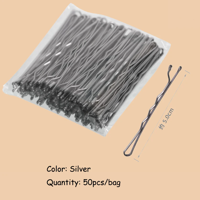 24/50 stücke Schwarz Haarnadeln Für Frauen Haar Clip Dame Bobby Pins Unsichtbare Welle Hairgrip Metall Haarspange Make-Up Pony feste Grips – Detail 6