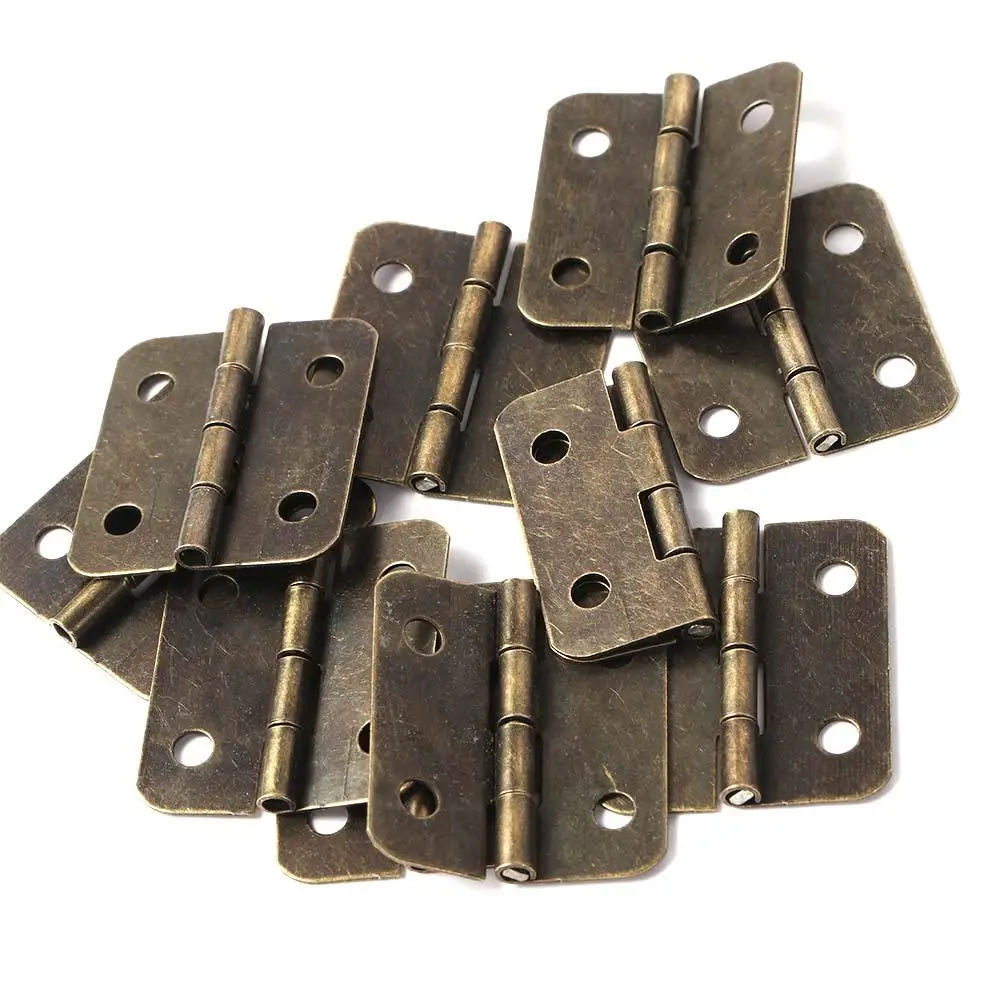 10 PCS Mini Dolls Houses Crafts Model Making for Furniture Door Hinges Cabinet Accessories Hardware Jewelry Box Hinges