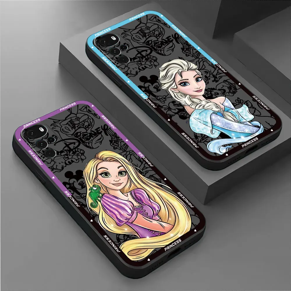 Cover Case for Motorola Moto G72 G30 G31 G71 5G G51 G50 G53 G32 G52 Edge 20 Lite G22 G60s Edge 40 30 Neo Disney Princess