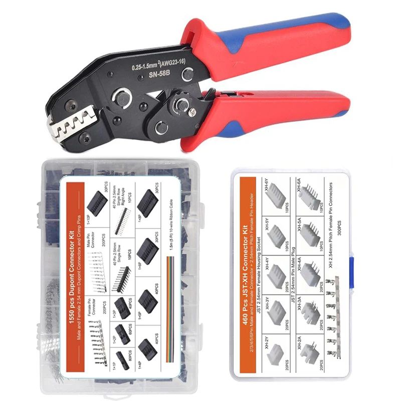 Dupont-crimping Alicadores Tool Kit Wire Clamp Grupo Conectores Xh2.54 sm Plug Primavera Jst 2.0ph 2.5xh Sn58b