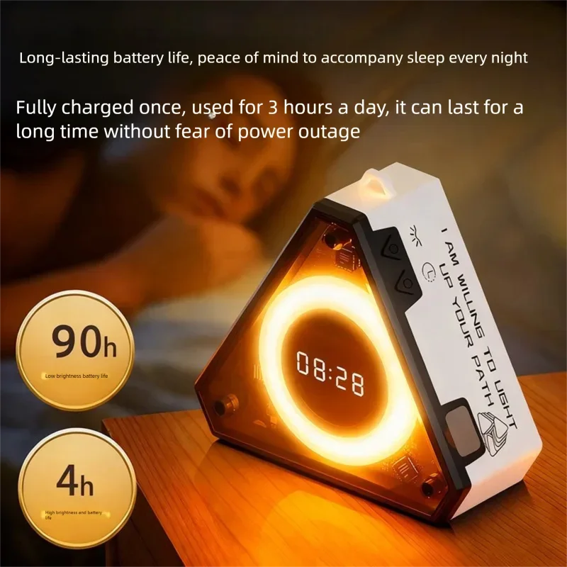 

Многофункциональные светодиодные часы-ночник COB с защитой для глаз, настольная лампа, прикроватный светильник для сна, магнитный светильник для ремонта автомобилей, фонарь для кемпинга