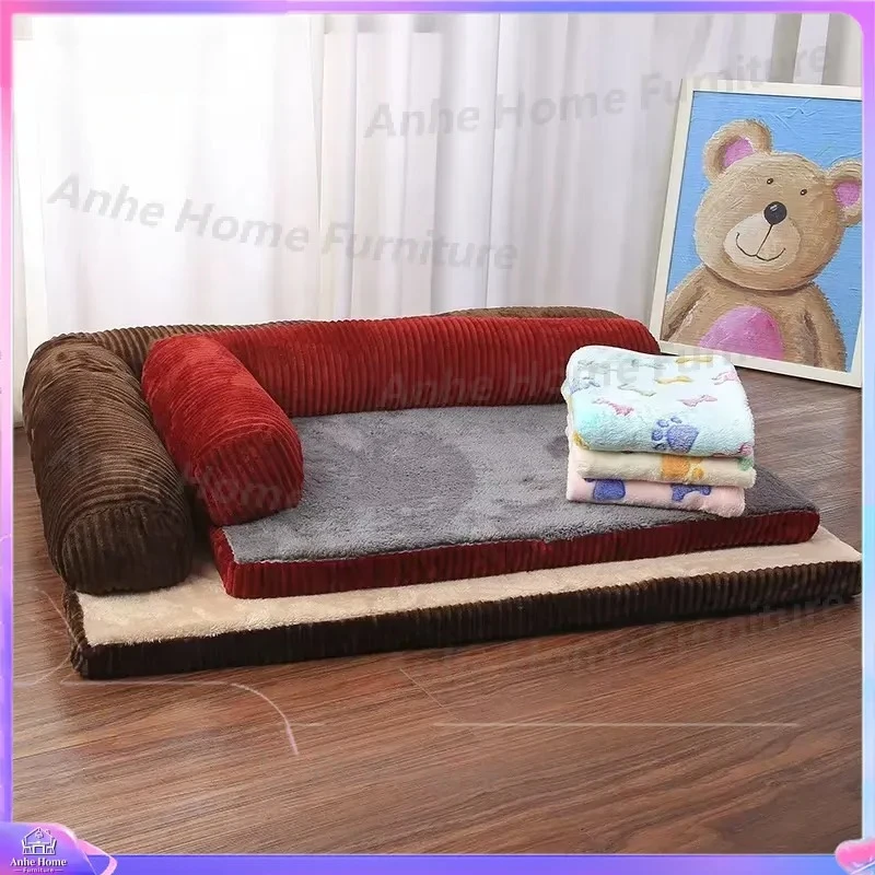 L Shaped Dog Bed for Large Dogs Orthopedic Pet Sofa with Removable Washable Cover Comfortable Lounge Mattress for Medium Big