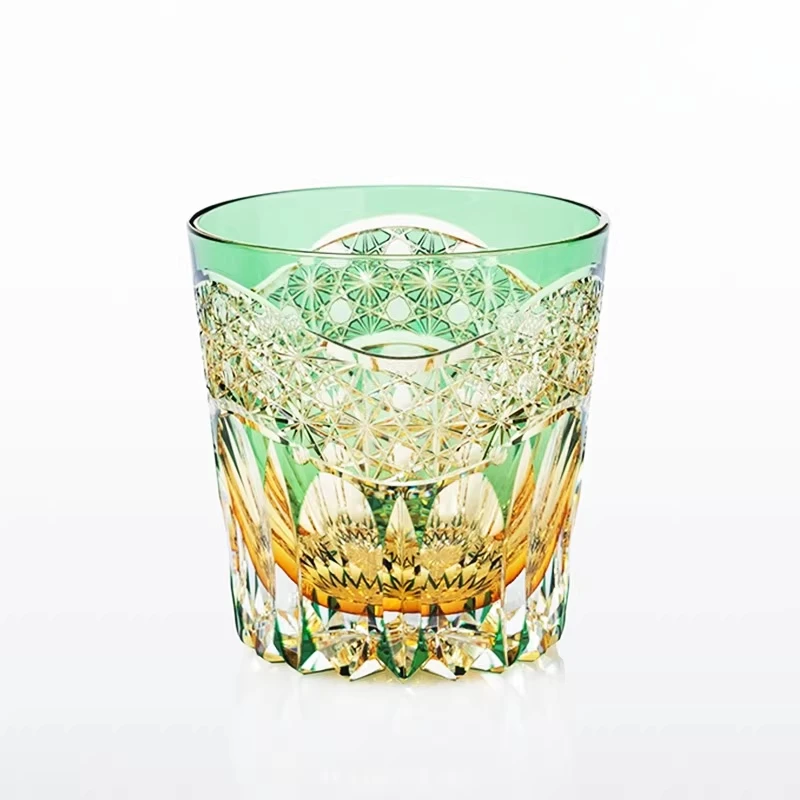 Hand-carved crystal glass Japanese high-end whisky glass