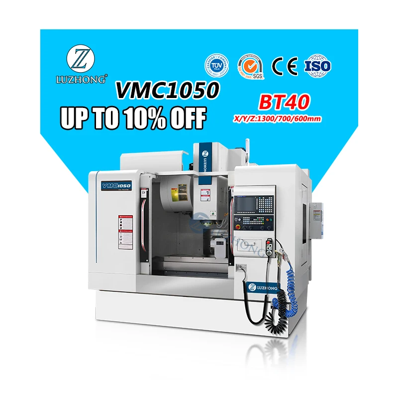 LUZHONG VMC1050 5 Axis Cnc Metal Milg Hine GSK System BT40 Spindle Taper New Condition Construction