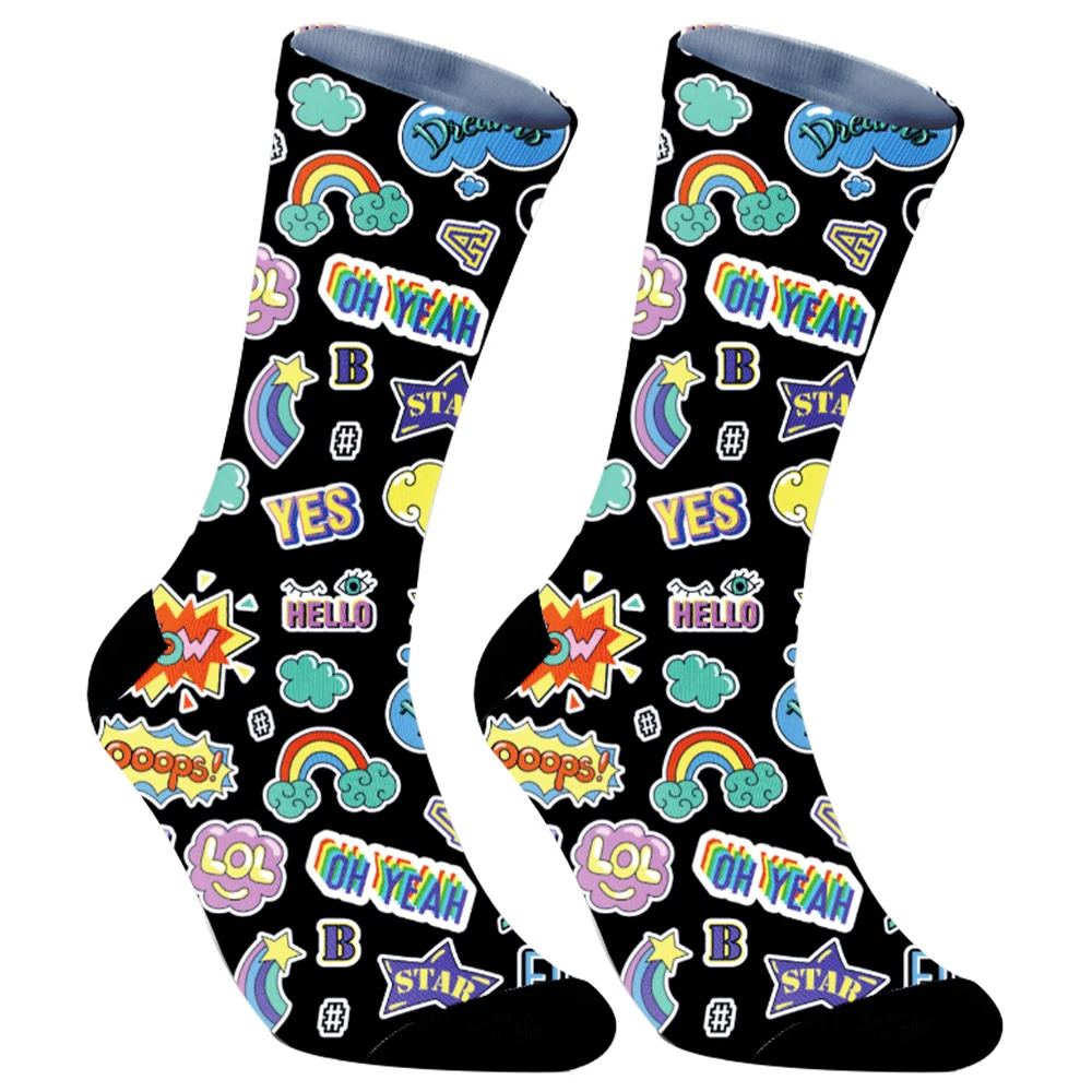 Harajuku fruit Skateboard Happy Socks 2024 New Printed socks Summer Combed Cotton Fashion Socks