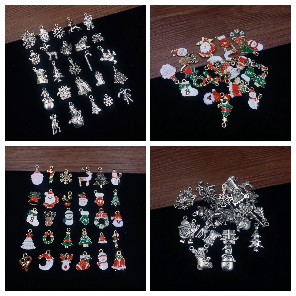 Onebeading Random Mixed styles Christmas Pendant For Necklace Earrings Bracelet And Christmas  Tree DIY Accessories 10-25mm