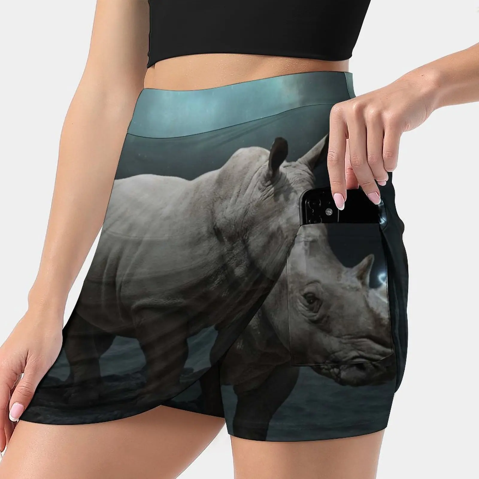 Power Is No Blessing In Itself Women's skirt Aesthetic skirts New Fashion Short Skirts Rhino Rhinocereos Save The Rhinos Rhino