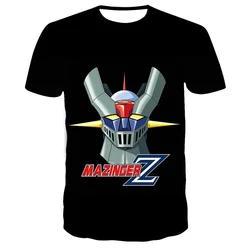 Mazinger Z 3D Print T-Shirts Anime Robot Streetwear Men Women Fashion Oversized Short Sleeve T Shirt Kids Tees Tops Man Clothing