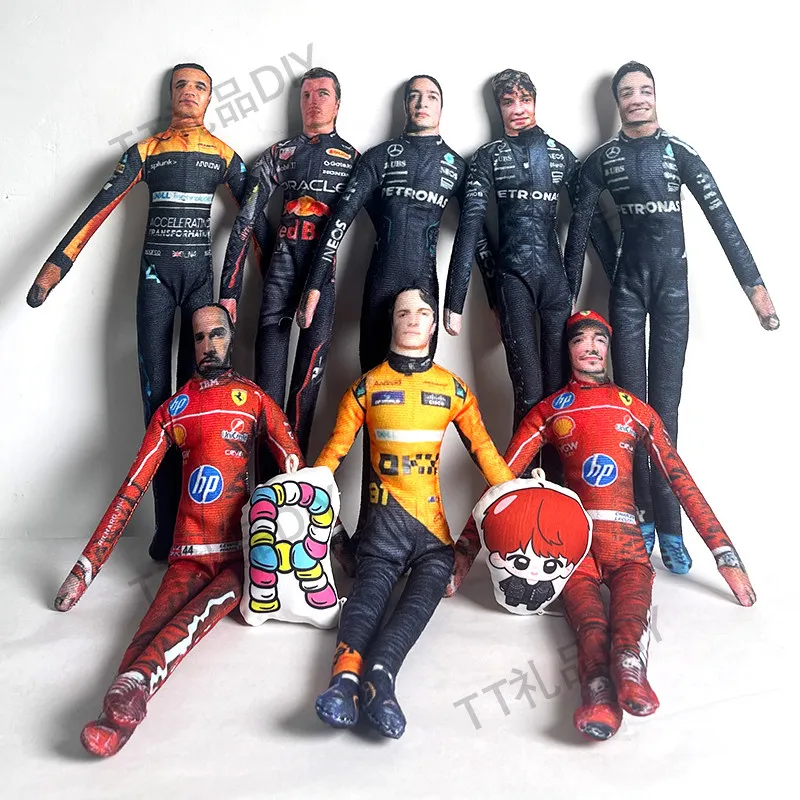 Racer Antonelli Hamilton Russell Piastri Abstract Plush Doll,Skeleton Body Soft Plush Model For Fans Collection Home Interior